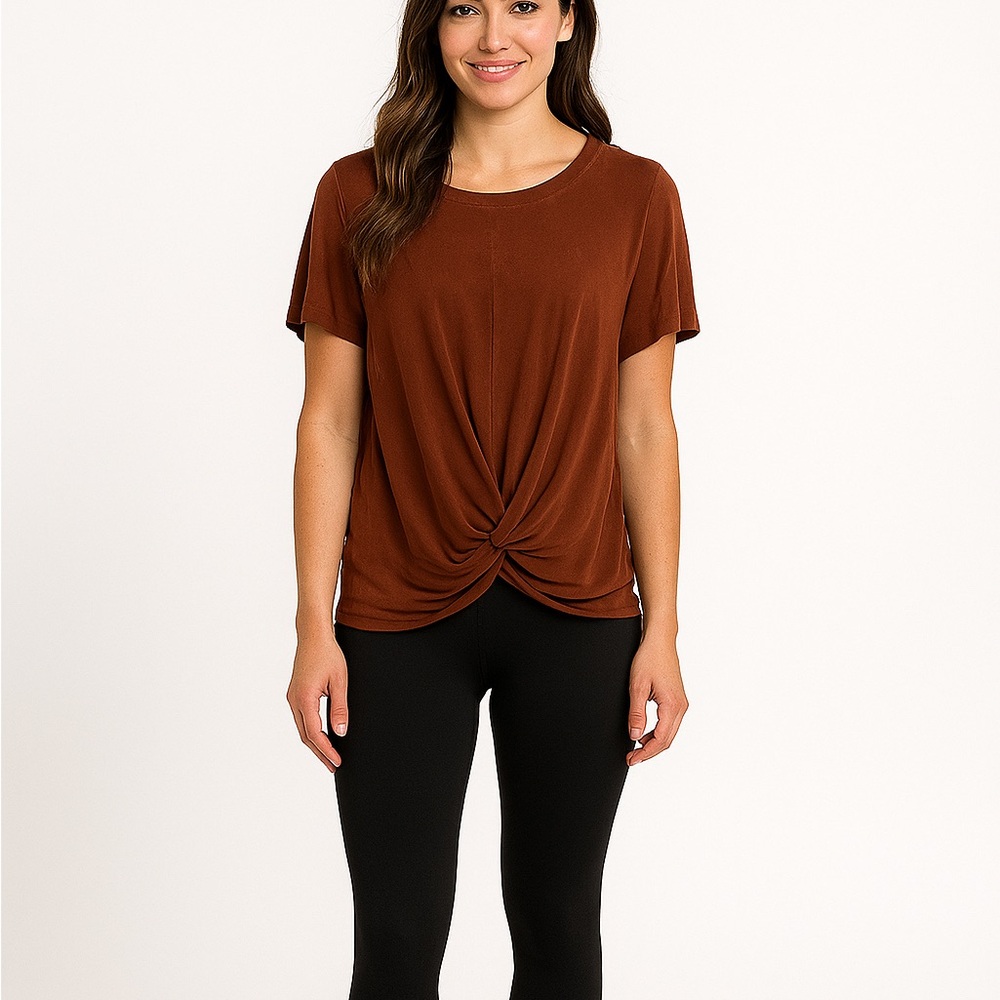 Altar'd State Size Medium Maroon Twist Front Top